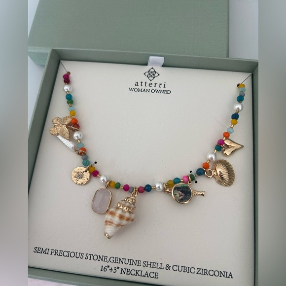 Viral Atterri Multicolor Gold Charm Necklace | Poshmark
