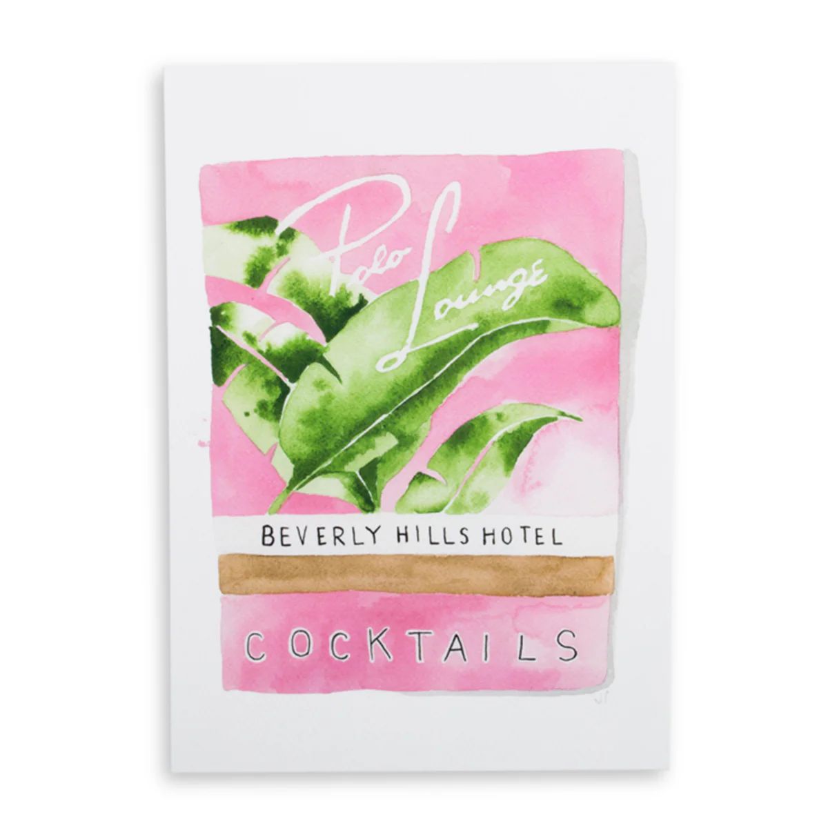 Beverly Hills Hotel Matchbook Watercolor Print | Furbish Studio