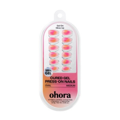 Ohora Gel Nail Art Gel Tip Press-On - Blushing Petals - 30pc | Target