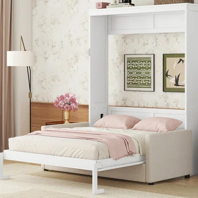 Queen Size Murphy Bed Wall Bed with Cushion, Space-Saving and Stylish for Modern Homes | Wayfair North America