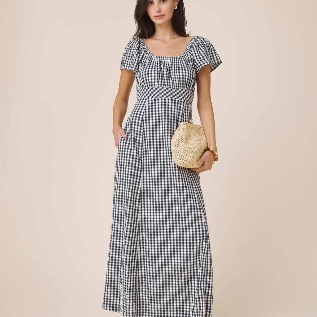 Gigi Gingham Puff Sleeve Dress | Splendid