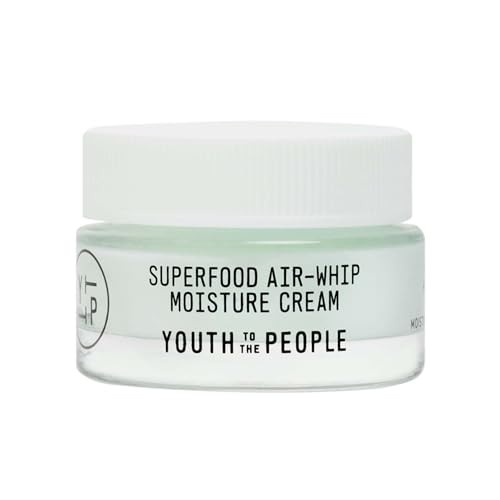 Youth To The People Superfood Air-Whip Moisture Cream, Travel Size (0.5 fl oz), 48-Hr Hydrating Face Moisturizer, Hyaluronic Acid, Kale and Green Tea for Glowing Skin, Non-Greasy, Vegan | Amazon (US)