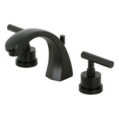 Kingston Brass Manhattan Two-Handle 3-Hole Deck Mount Widespread Bathroom Faucet with Brass Pop-Up Drain | Wayfair North America