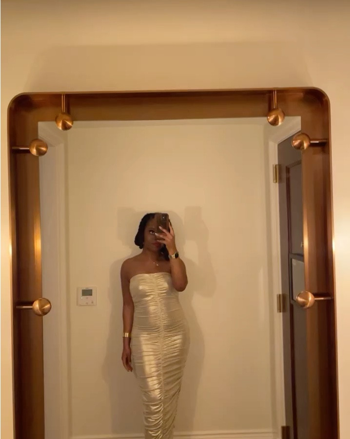 A metallic dress with platform red heels are the perfect holiday look combo 👗🛍️

#LTKootd #LTKSaleAlert #LTKHoliday