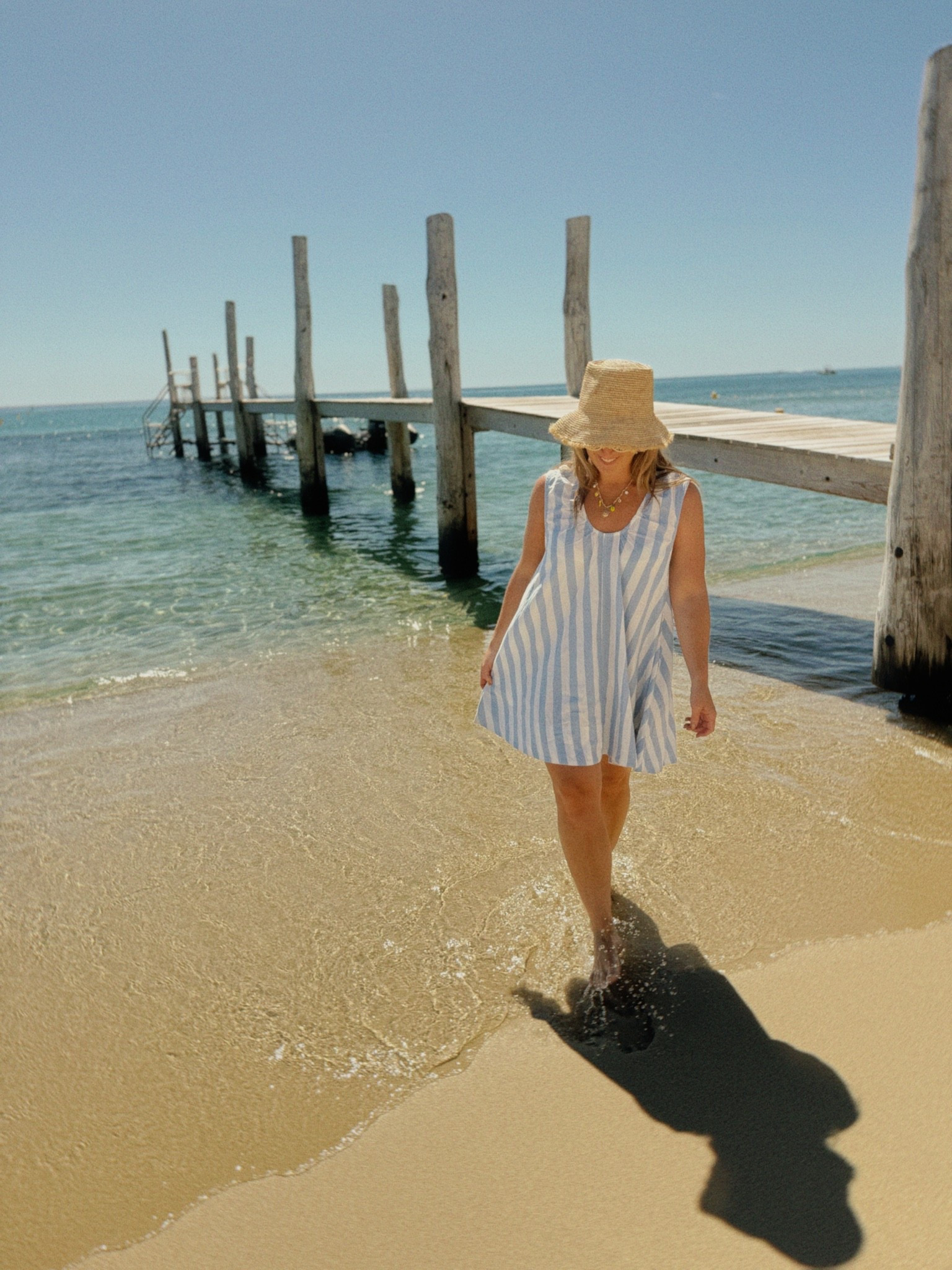 Beach day outfit at Club 55 in Saint Tropez… this cute little blue and white striped mini dress is so floaty and comfortable… great as a beach coverup too!

South of france outfits, striped dress, fourth of july outfit ideas

#LTKMidsize #LTKTravel #LTKOver40