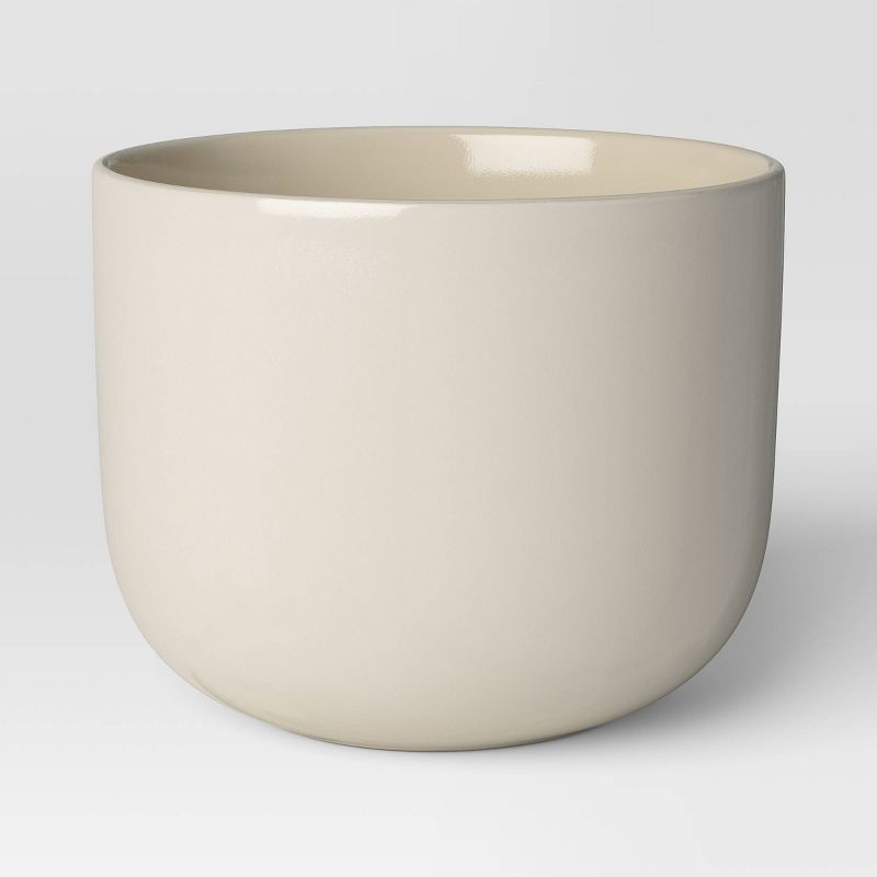 10" Ceramic Modern Outdoor Planter Ivory - Threshold™ | Target