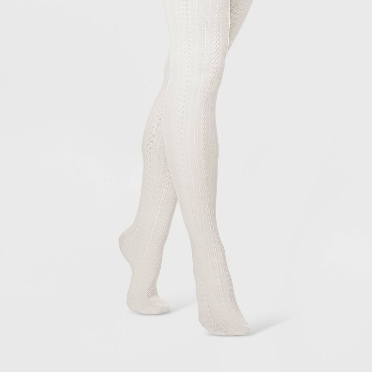 Women's Cable Fleece Lined Tights - A New Day™ | Target