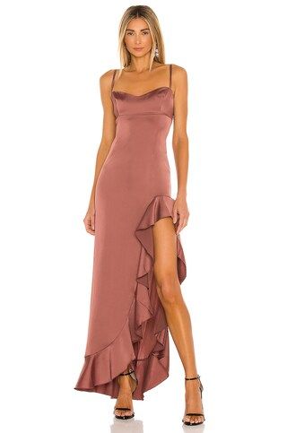Nookie Sasha Gown in Mocha from Revolve.com | Revolve Clothing (Global)