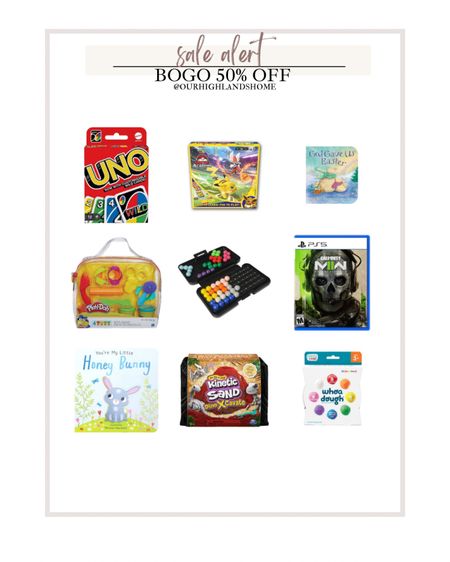 target buy one get one bogo 50% off games, toys, books, and more 

#LTKfamily #LTKkids #LTKSeasonal