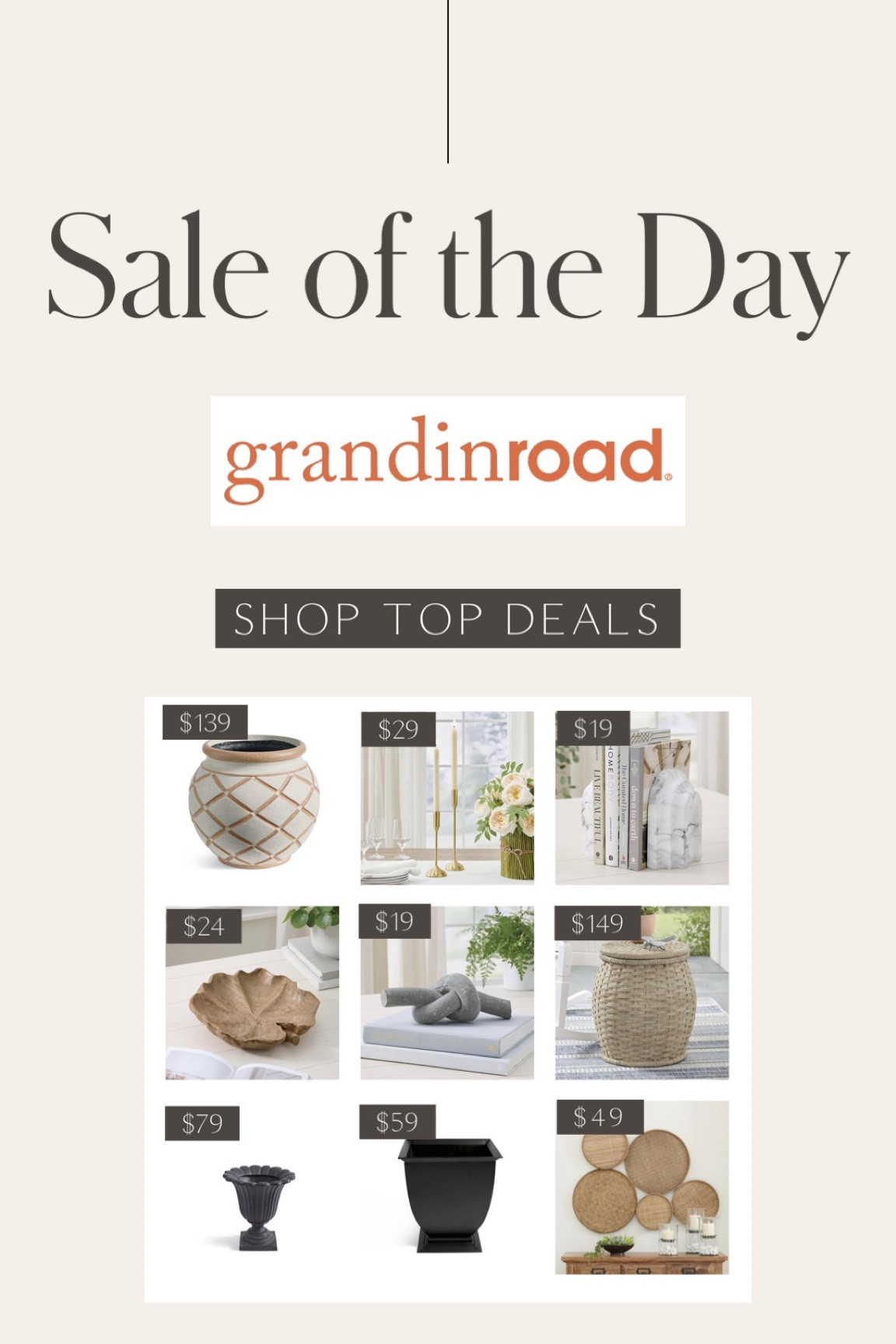 Sale of the day: 25% off sitewide at grandinroad  
•
•
•
Home decor sale, home deals, interior design, patio furniture, affordable furniture, summer decor, spring style, bedding, furnishings, budget home decor 

Follow my shop @megleonardco on the @shop.LTK app to shop this post and get my exclusive app-only content!



#LTKhome #LTKsalealert #LTKunder50