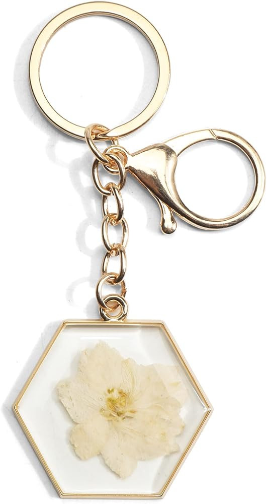 Pressed Flower Keychain, Floral Bag Charms for Purse Handbag Backpack, Handmade Dried Flower Keyc... | Amazon (US)