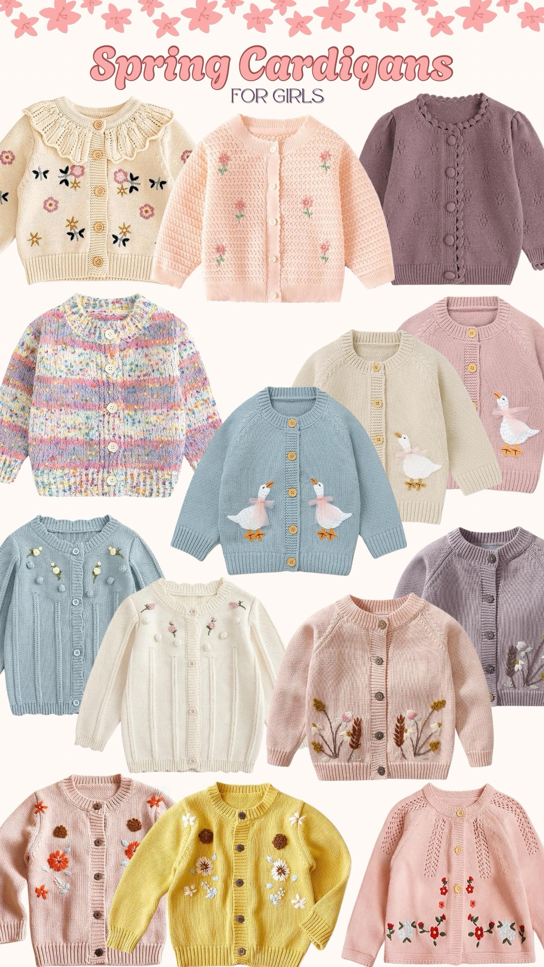 The sweetest spring cardigans for girls! They would also look so cute over a baby Easter dress or a vacation outfit for toddlers! 

#LTKBaby #LTKSeasonal #LTKKids