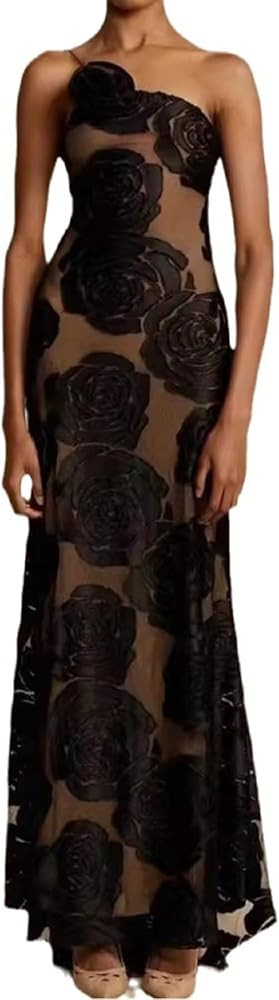 Women's Formal Bodycon Long Dress Elegant Party Wedding Floral Lace Embroidered Gown Maxi Evening... | Amazon (US)