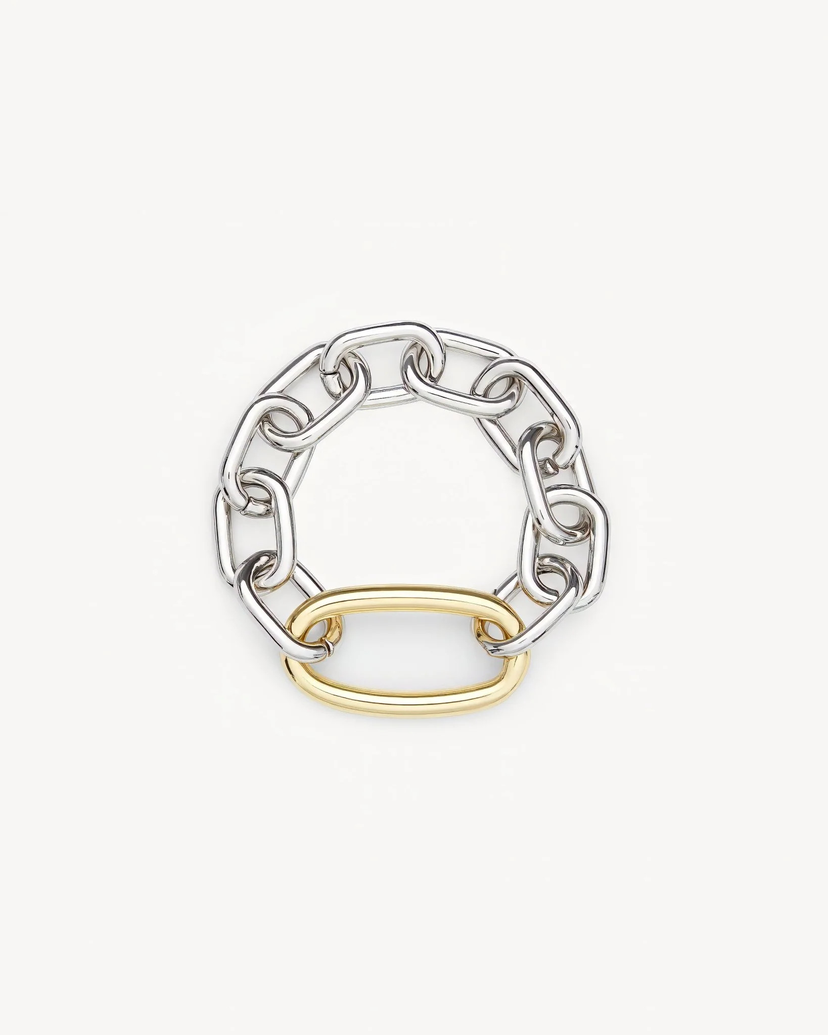 Interchangeable Oval Link Bracelet in Silver | Machete