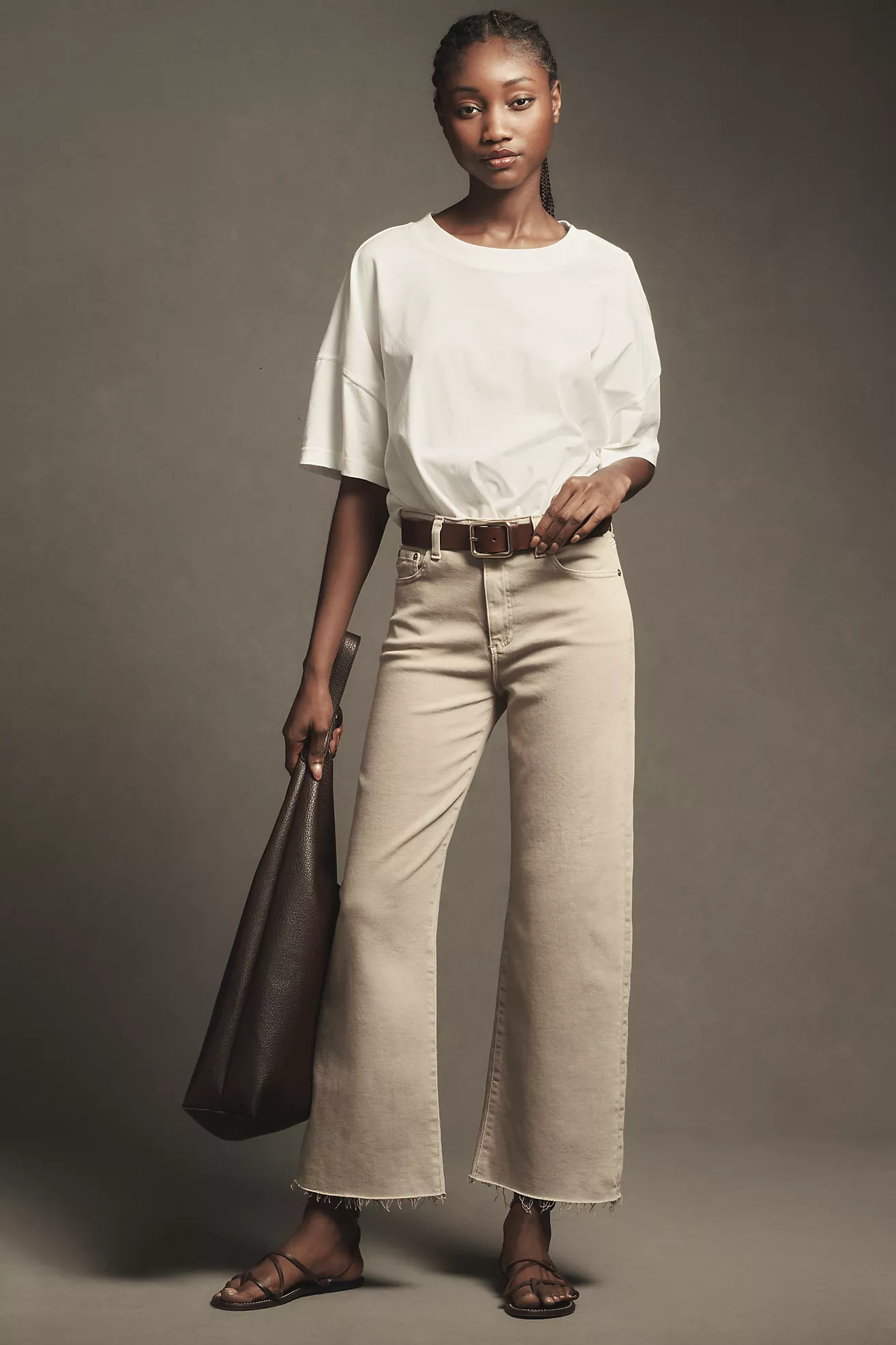 AG Saige High-Rise Wide-Leg Crop Jeans | Anthropologie (US)