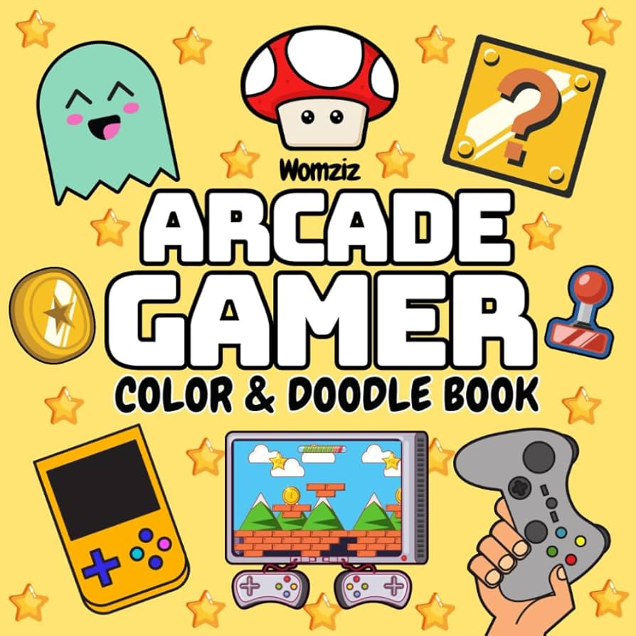 Arcade Gamer: Color & Doodle Book: Coloring Book for Adults, Teens and Children Featuring Bold Ea... | Amazon (US)
