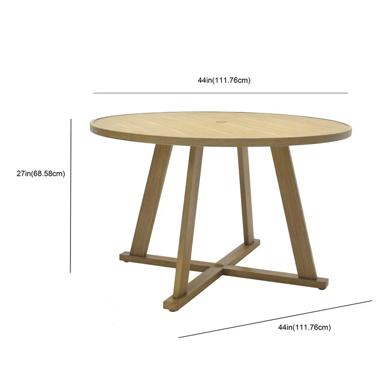 Better Homes & Gardens Lilah Outdoor 44" Round Metal Top Dining Table | Walmart (US)