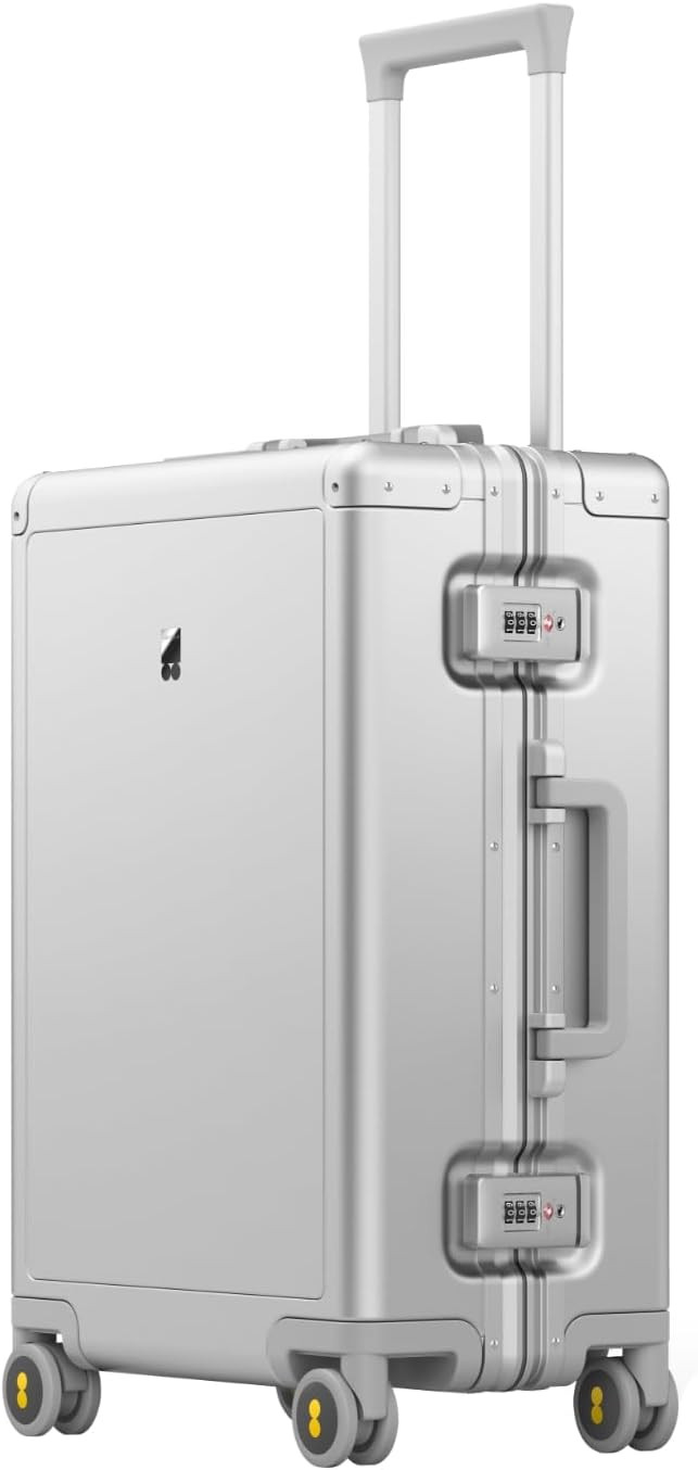 LEVEL8 Gibraltar Carry on Luggage, 20 Inch Aluminum Zipperless Luggages Airline Approved, Hardsid... | Amazon (US)