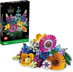 LEGO Icons Wildflower Bouquet Set - Artificial Flowers with Poppies and Lavender, Adult Collectio... | Amazon (US)