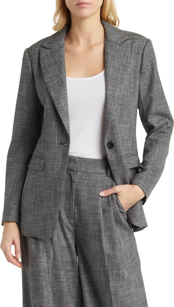 Textured One-Button Blazer | Nordstrom