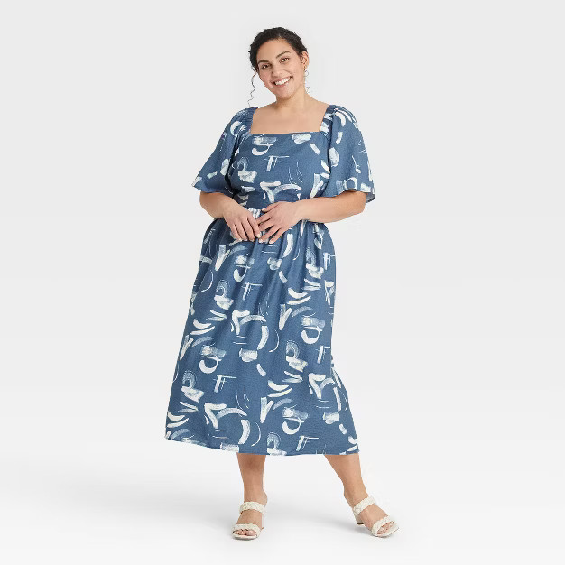 Women's Flutter Short Sleeve Tie-Back Dress - A New Day™ | Target