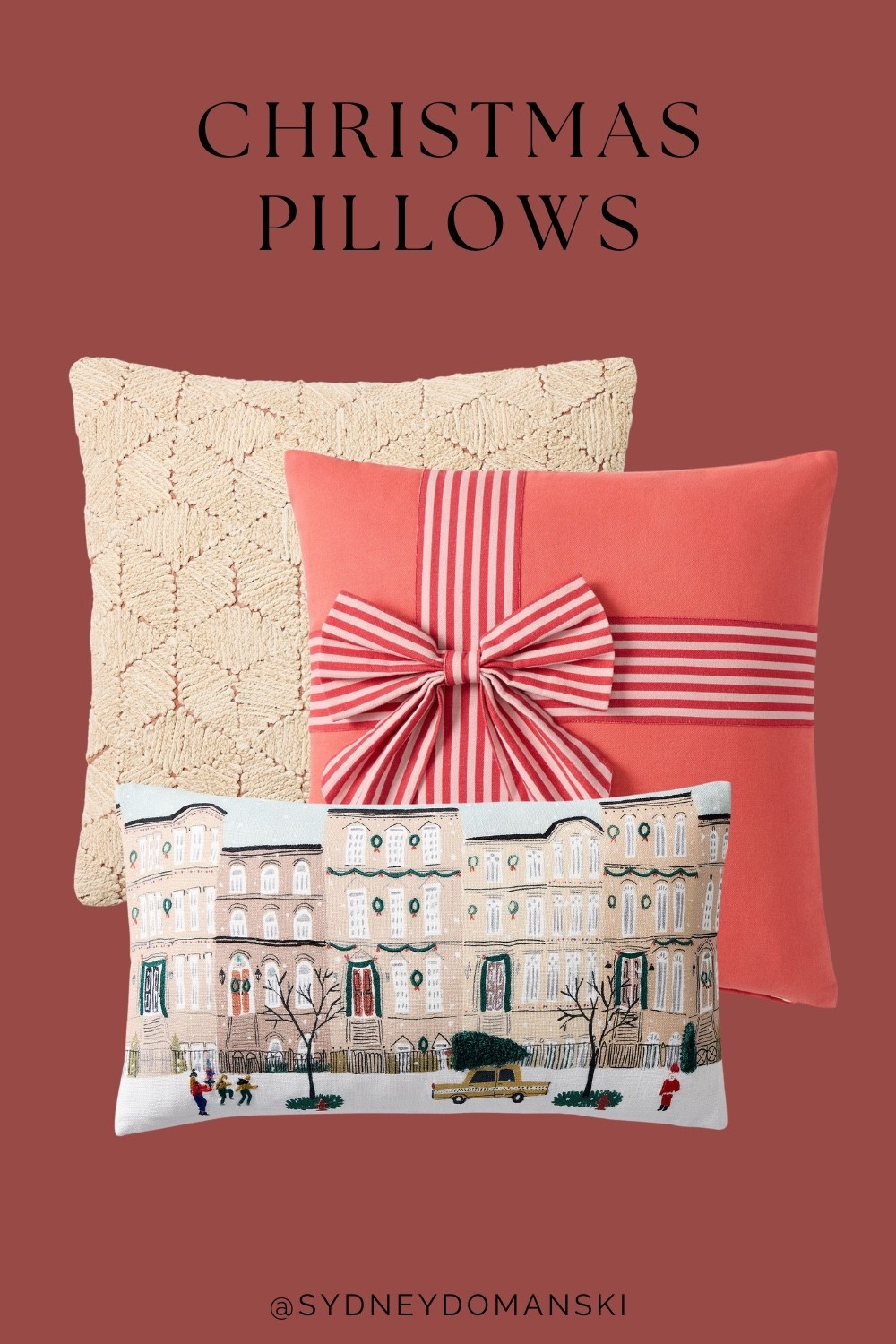 Fun and unique Christmas pillows! Bring the pink Christmas decor to your home and bring some flare to your home this season! 

#pinkchristmasdecor #girlychristmasdecor #funchristmas 

#LTKHoliday #LTKHome #LTKSeasonal