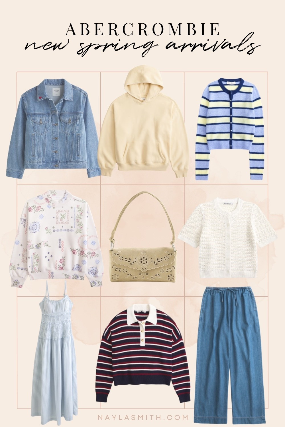 Abercrombie new spring arrivals! Butter yellow hoodie, striped sweaters, crochet cardigan, spring dress, denim tie waist pants, jean jacket, spring handbag


#LTKsale #LTKstyletip