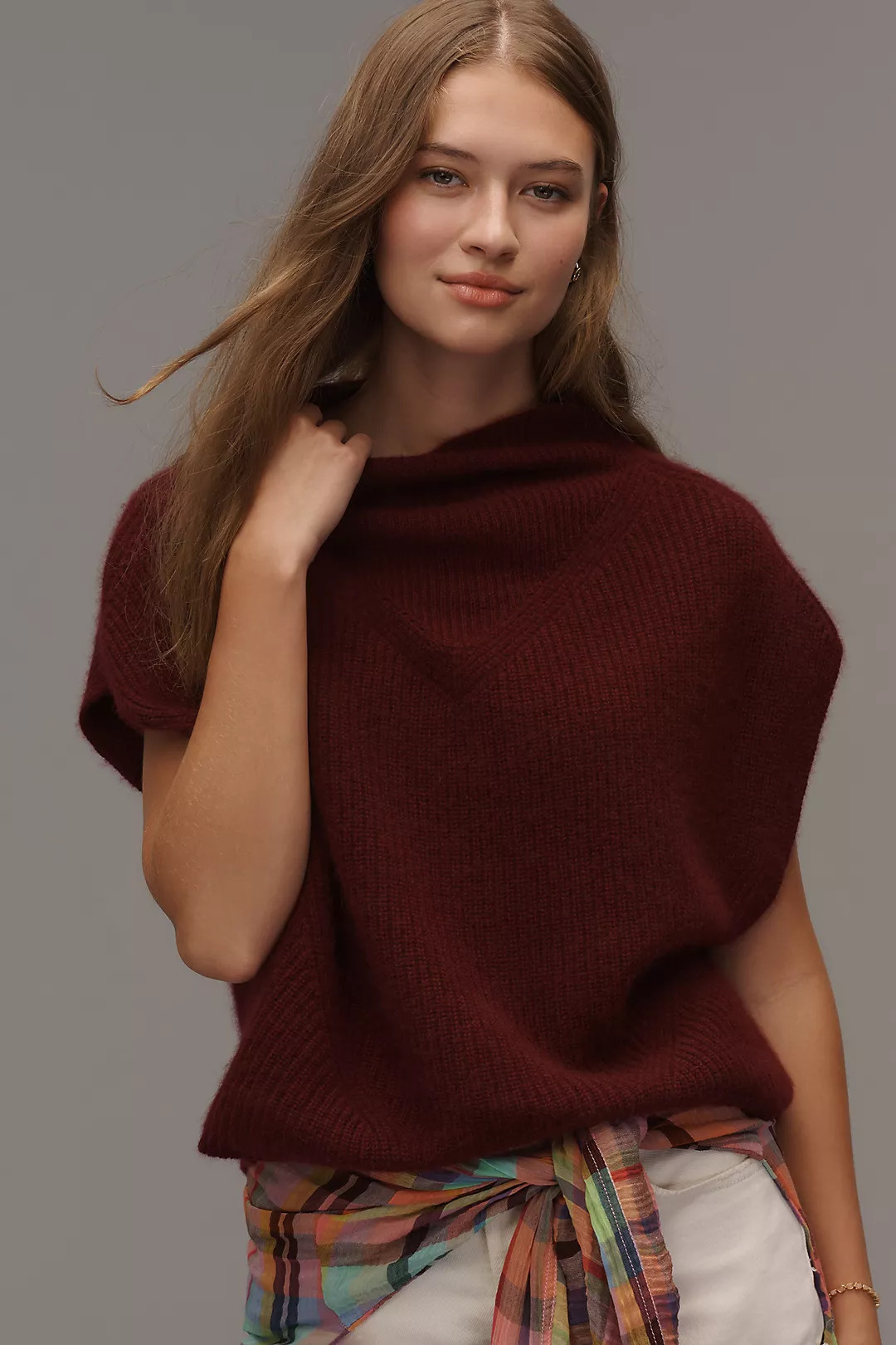 The Enza Cashmere Poncho Sweater Vest | Anthropologie (US)