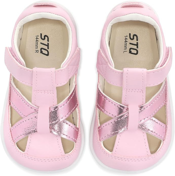 STQ Toddler Boy Girl Sandals Wide Toe Box Mary Jane Dress Shoes for Party School Uniform Summer F... | Amazon (US)