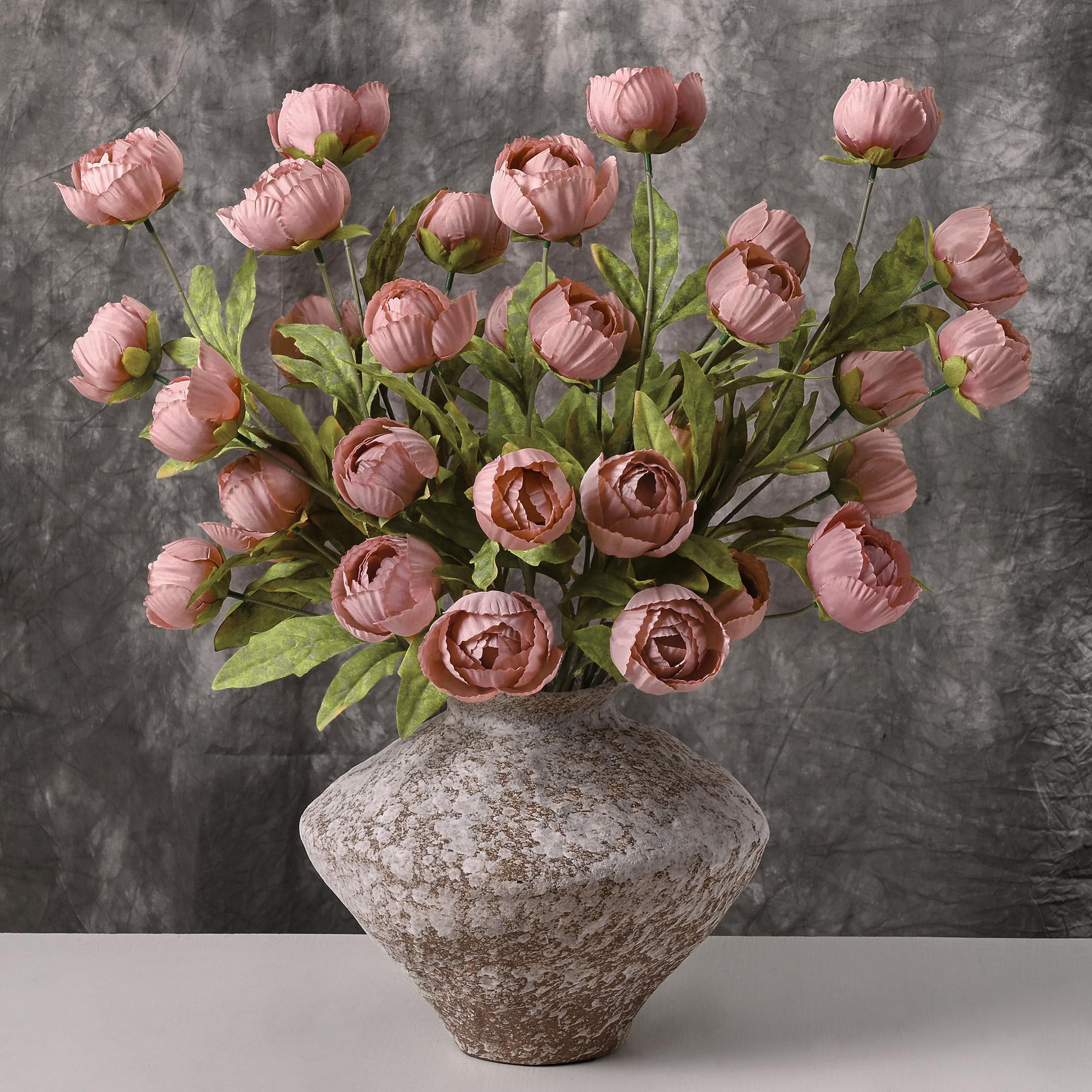 Waipfaru 6 Pcs Faux Peonies Artificial Flowers for Vase, 27" Fake Silk Peonies Flowers for Weddin... | Amazon (US)