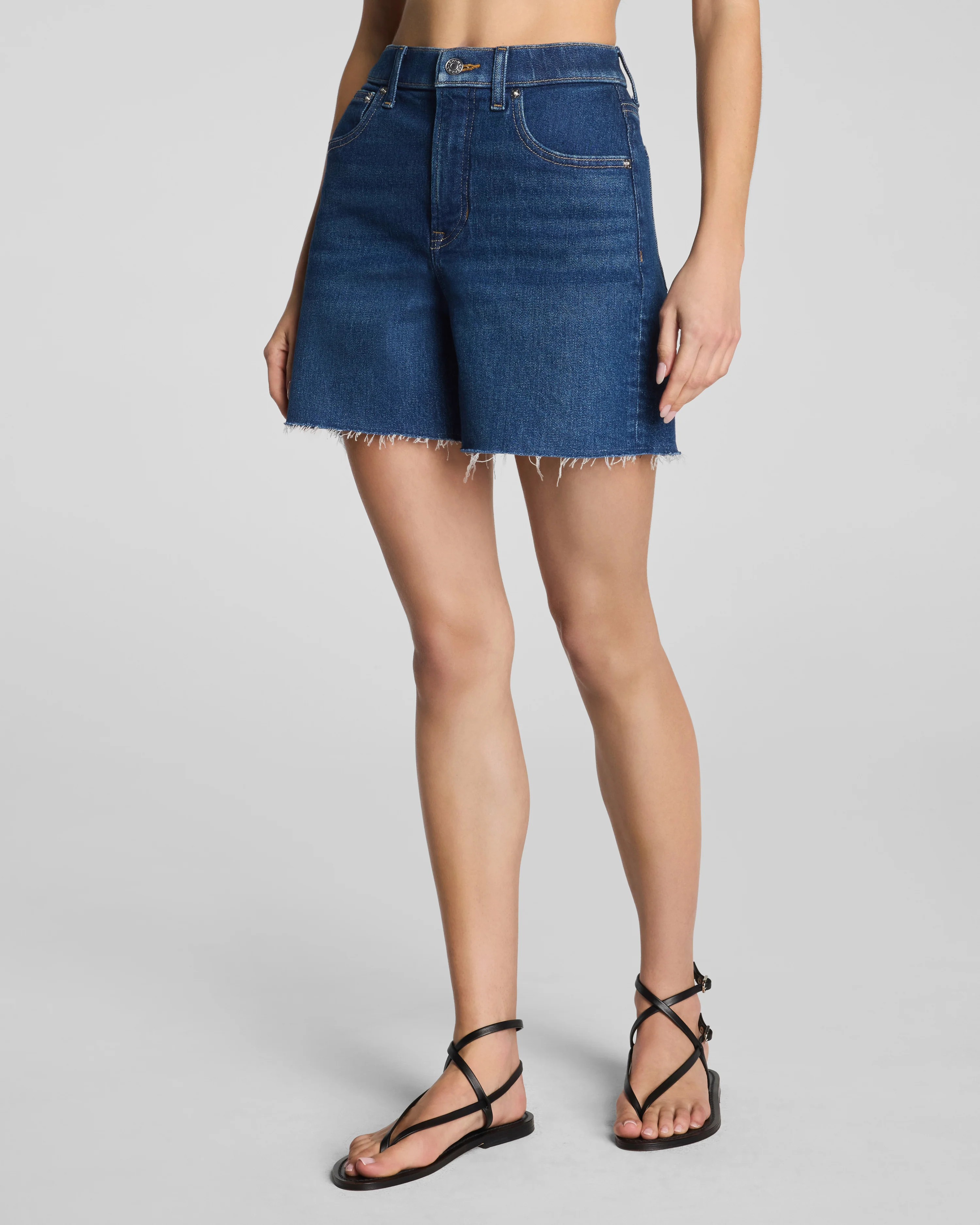 SPANXshape®  Authentic 360 Raw Hem Jean Short, 5" | Spanx