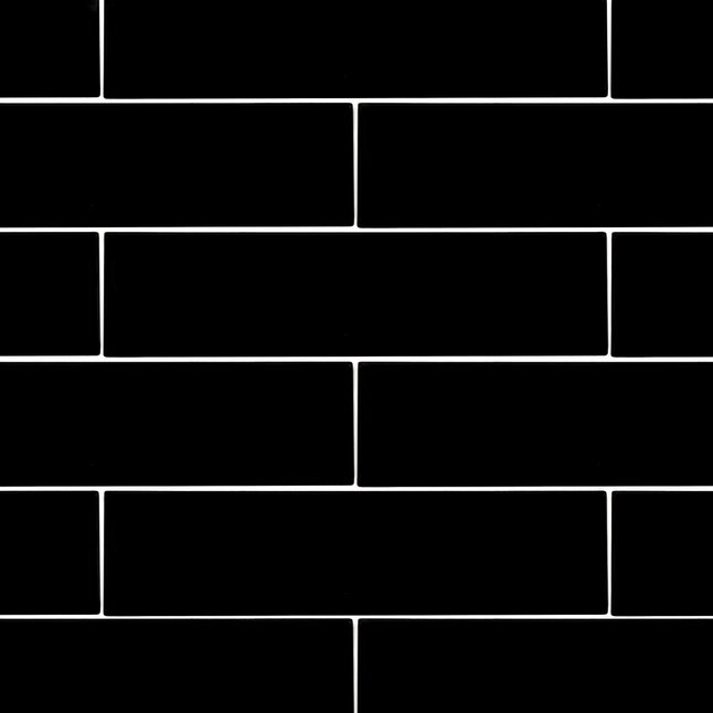 Boutique Caviar Black 3-in x 12-in Glazed Ceramic Subway Wall Tile (0.242-sq. ft/ Piece) | Lowe's