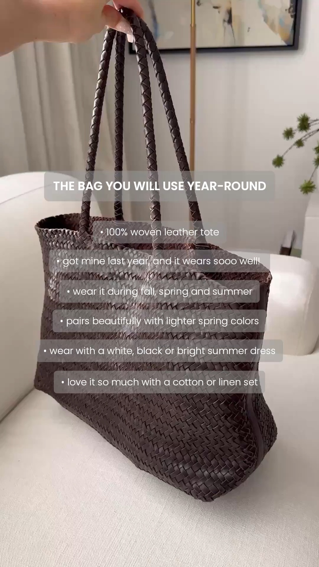 One of my most worn totes is finally back in stock. Handmade, high-quality, durable and very spacious. What else can you ask for? Comes in 4 colors right now..

- Madewell - Women’s Transport Early Weekender Woven Tote in Coffee Bean, Burnt Siena, and Vintage Muslin


#spring #summer #travel #destinations #coastal #westcoast #coastalcalifornia #vacation #mediterranean #europeansummer #essentials #staples #basics #musthave #capsulewardrobe #minimalist #accessories #springaccessories #summeraccessories #bag #springbag #summerbag #vacationbag #wovenbag #tote #leather #leathertote #woven #wovenleathertote #madewell #brown #espresso #chocolatebrown #ivory #cognac #saddle 

#LTKTravel #LTKSeasonal