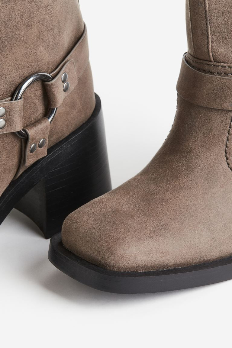 Biker Boots - Dark beige - Ladies | H&M US | H&M (US + CA)