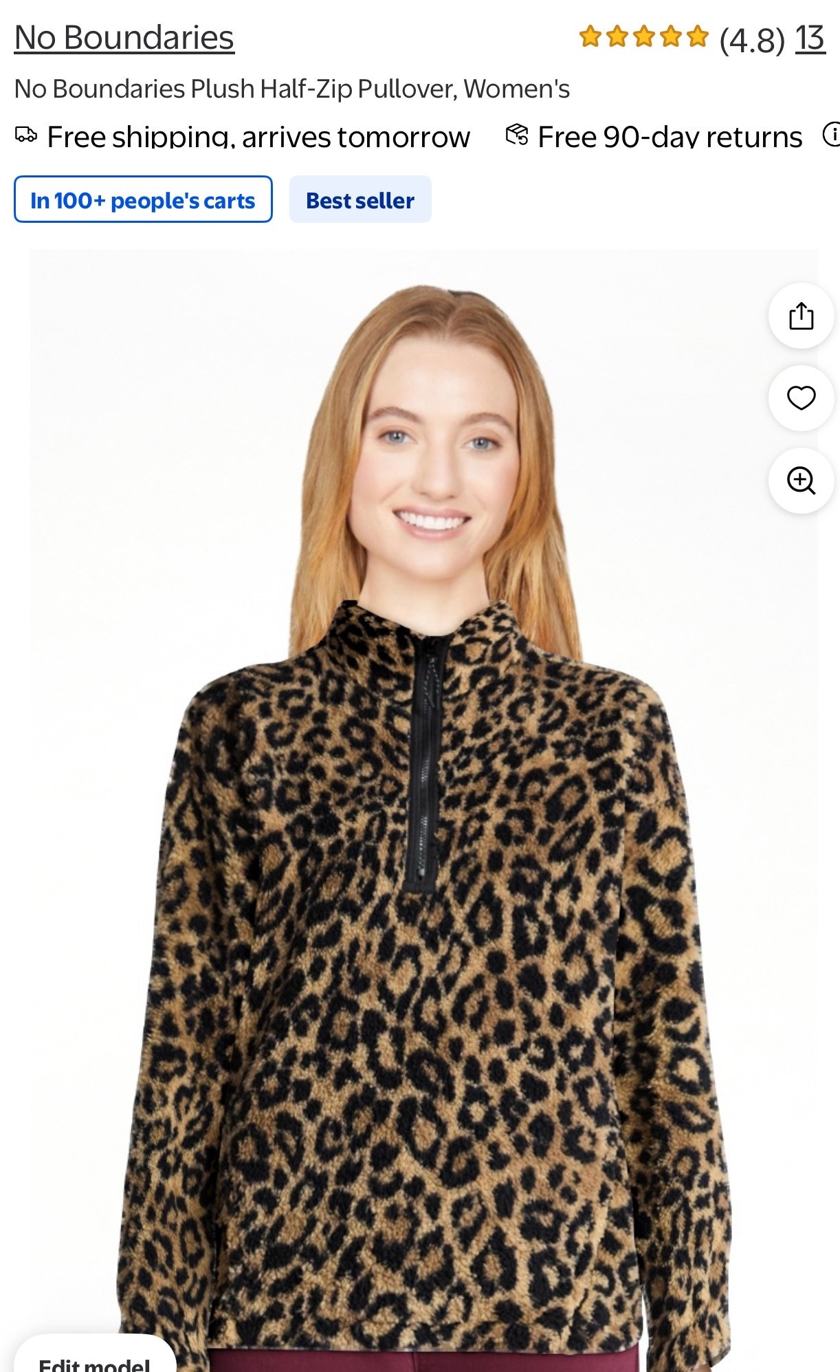 Walmart / pullover /leopard
