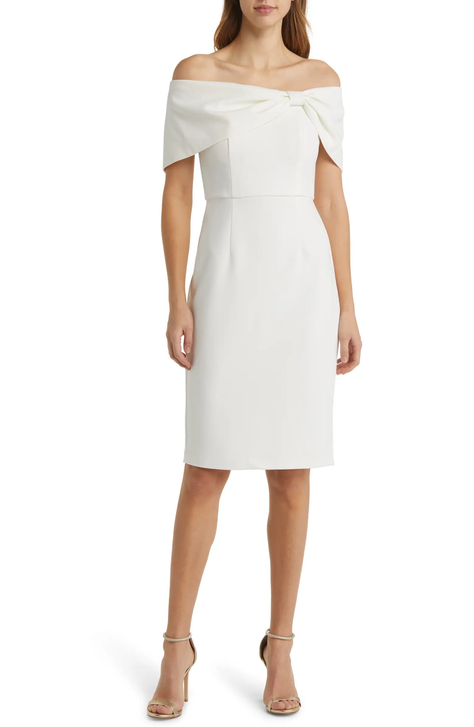 Women's Bow Collar Off the Shoulder Dress | Nordstrom