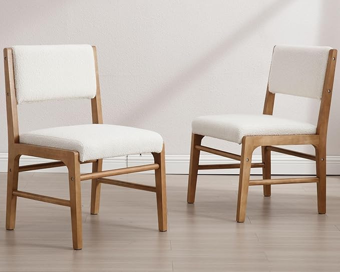 White Faux Sherpa+ Light Wood Frame | Amazon (US)