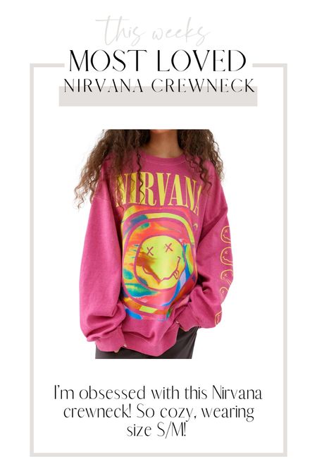 Comfy Nirvana crewneck! 

#LTKunder50 #LTKsalealert #LTKstyletip