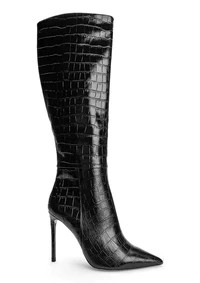 Apollo Black Croc 10.5cm Calf Boots | Tony Bianco (Global)