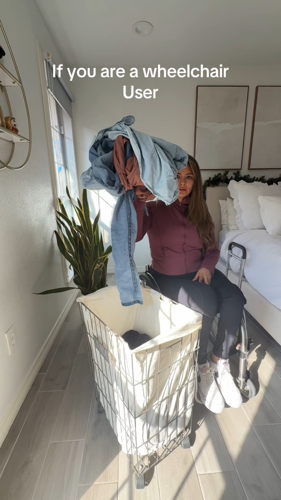 Actually, this can be a great gift. Picking up clothes and taking them to the laundry can be hard because you have to hold the clothes and push at the same time. However, if you have a cart with wheels that you can push while moving your wheelchair, it can save you time and make you less frustrated. Do you like this tip?

#LTKGiftGuide #LTKHoliday #LTKdayinmylife