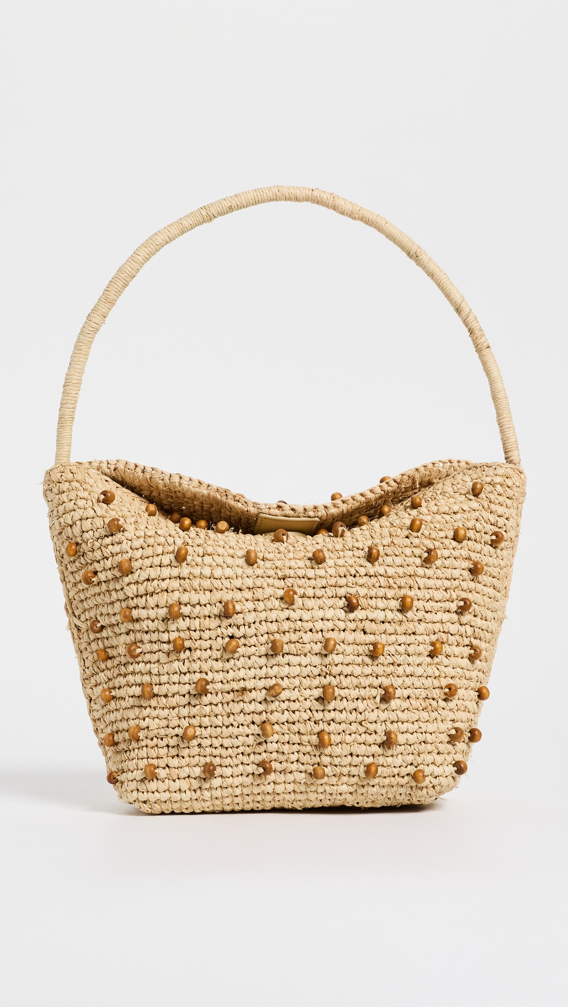 Madewell Raffia Handwoven Beaded Shoulder Bag Natural Beaded Multi One Size | Shopbop