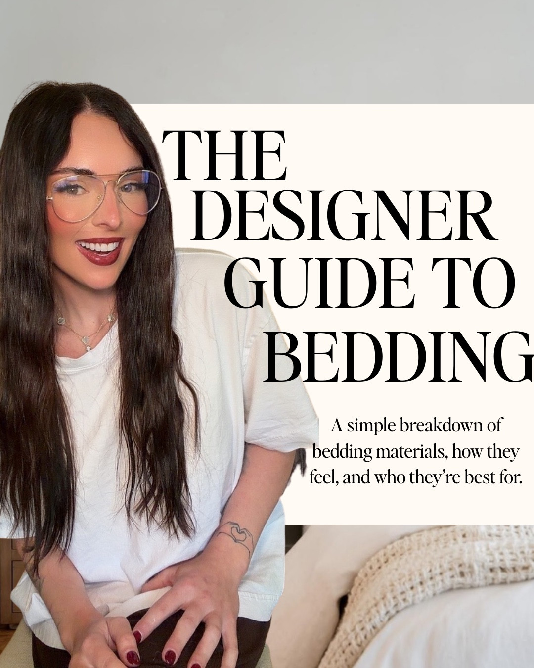 The Ultimate Guide to Bedding Materials 🛏️
What actually makes sheets feel crisp, cozy, or silky comes down to the weave — not the thread count.
This breakdown shows what different bedding fabrics look like up close, so you can choose what works best for your sleep style, not just what looks good online.
✨ Designer tip: fabric + weave matter more than numbers.
Save this for later 🤍
And if you want a hotel-quality bed… percale is always my go-to.
