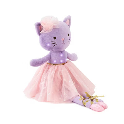 FAO Schwarz 12" Glow Brights Ballerina Kitten Plush | Target