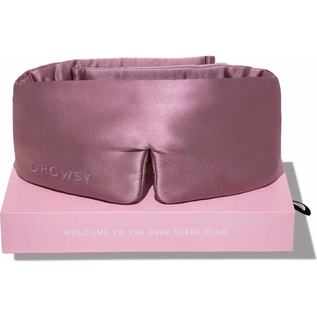 Drowsy Sleep Co. Silk Sleep Mask in Damask Rose at Nordstrom | Nordstrom