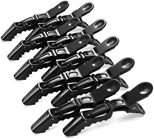 FRAMAR   Black Hair Clips Set, 10 Premium Alligator Hair Styling Clips, No Crease Hair Accessorie... | Amazon (US)