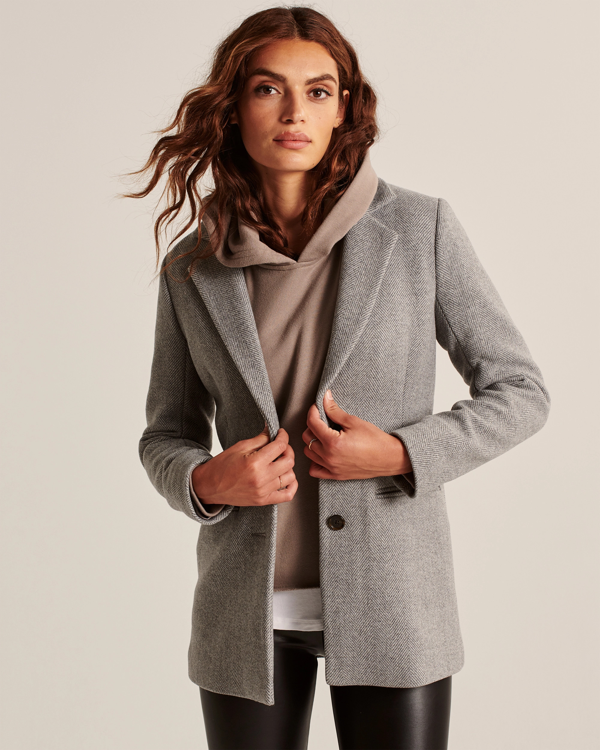 Wool-Blend Blazer Coat | Abercrombie & Fitch (US)