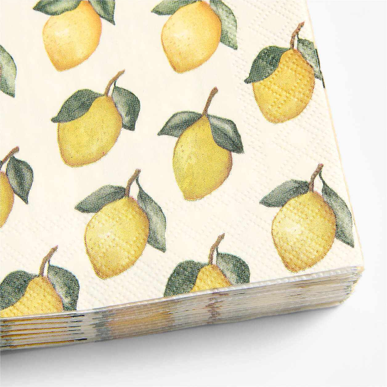 Lemon Printed Cocktail Napkins + Reviews | Crate & Barrel | Crate & Barrel