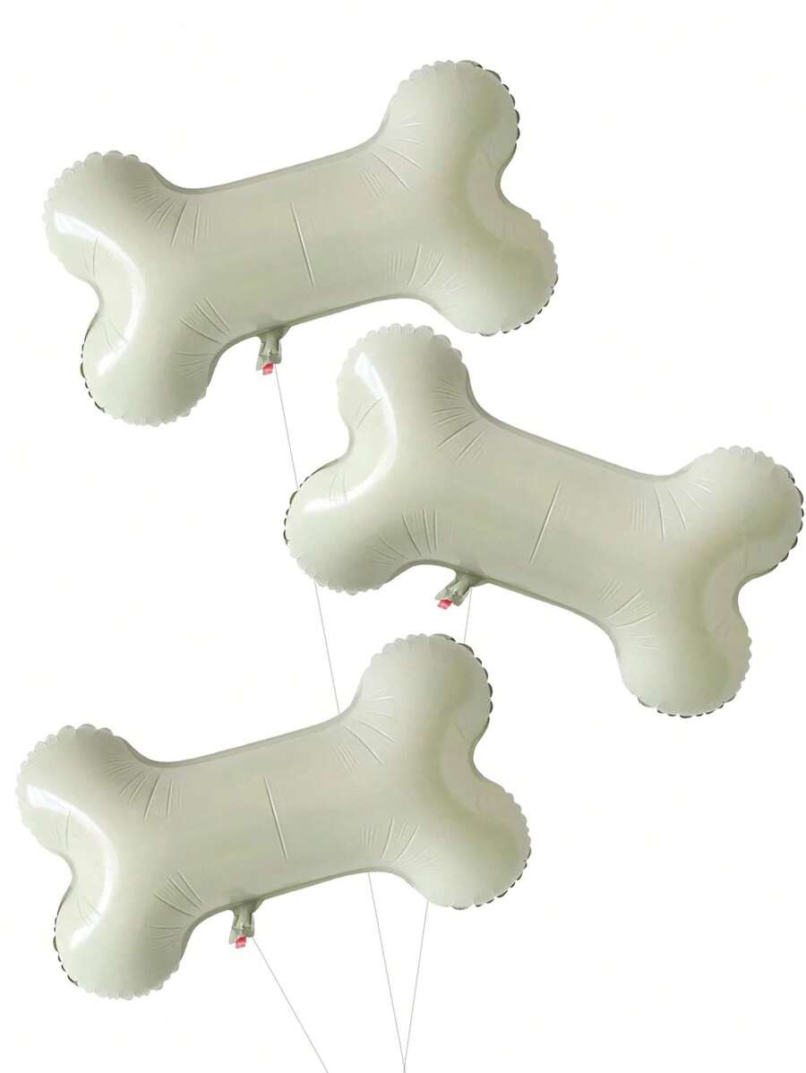 3PCS Funny Pet Dog Bone Shape Foil Balloons Set Happy Birthday Party Decorations Air Globos Kids ... | SHEIN