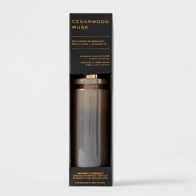 100ml Cedarwood Musk Black Label Fiber Oil Reed Diffuser - Threshold™: Home Fragrance, Bergamot & Tonka | Target