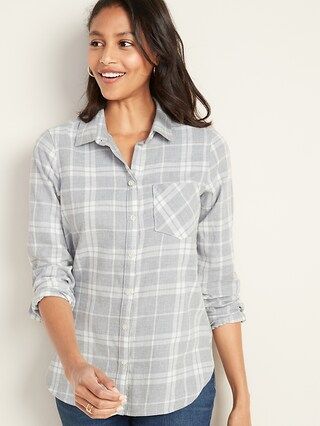 Patterned Flannel Classic Shirt for Women | Old Navy (US)
